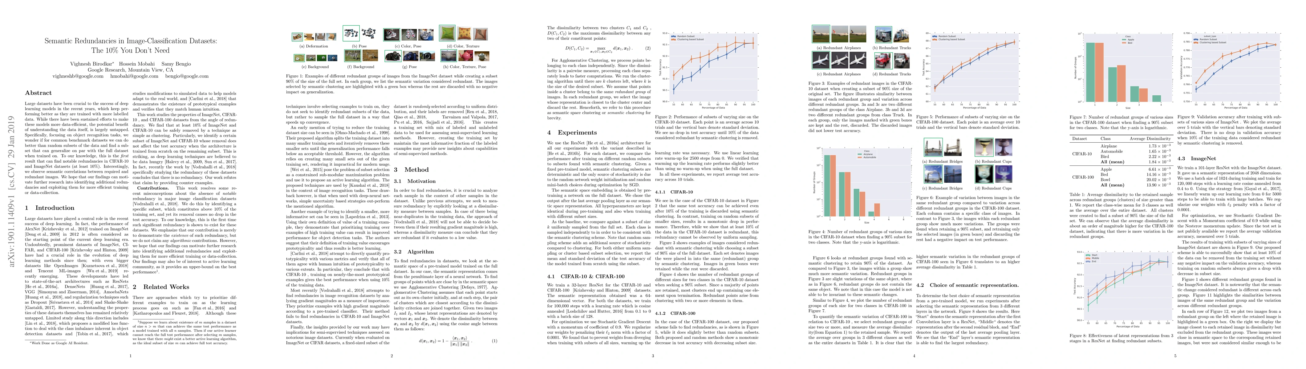 Thumbnail for Semantic Redundancies in Image-Classification Datasets: The 10% You
  Don't Need