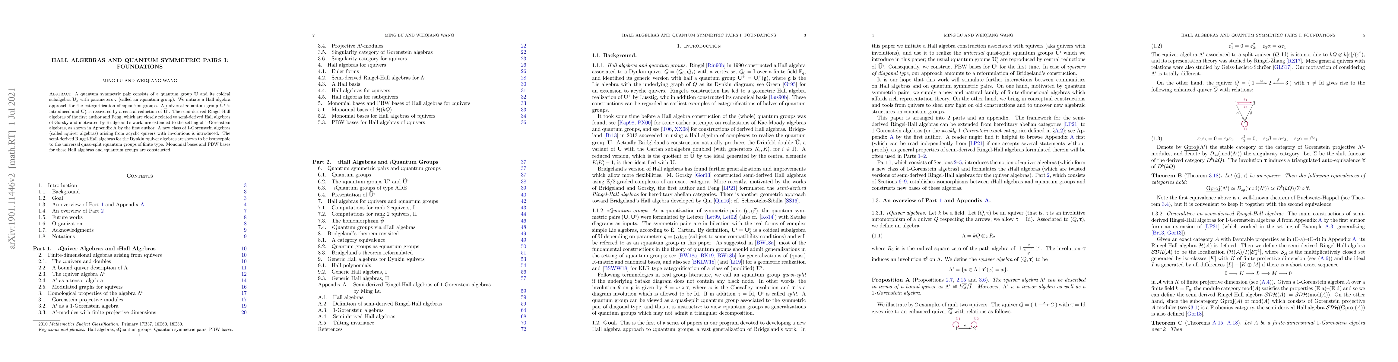 Thumbnail for Hall algebras and quantum symmetric pairs I: foundations