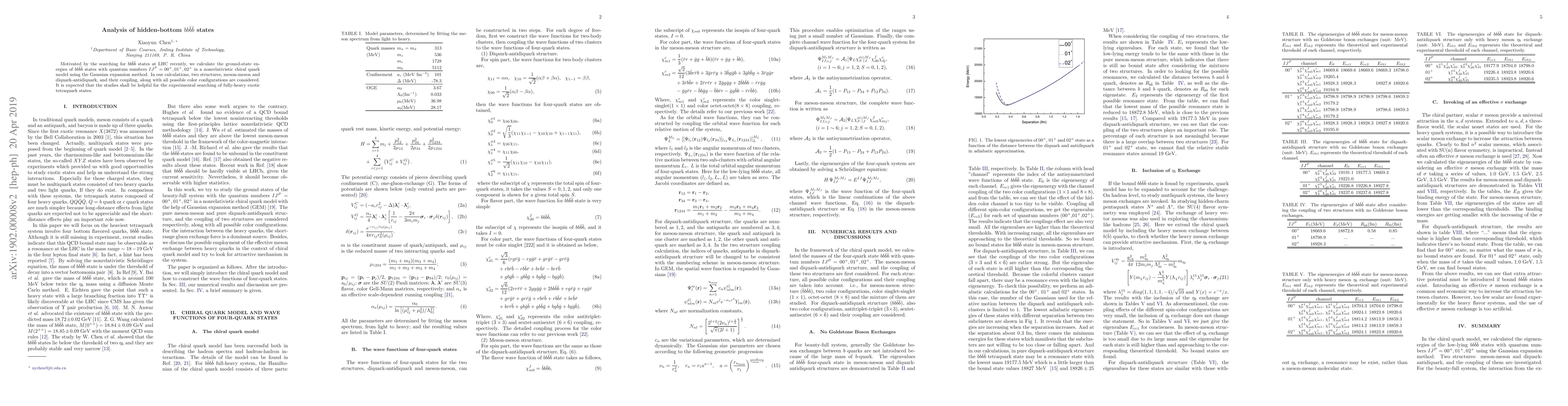 Thumbnail for Analysis of hidden-bottom bb\bar{b}\bar{b} states