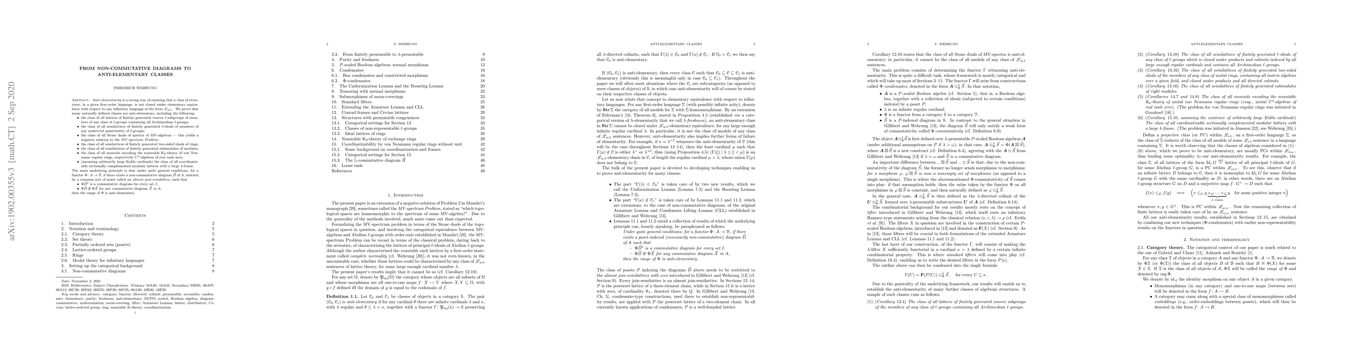 Thumbnail for From non-commutative diagrams to anti-elementary classes