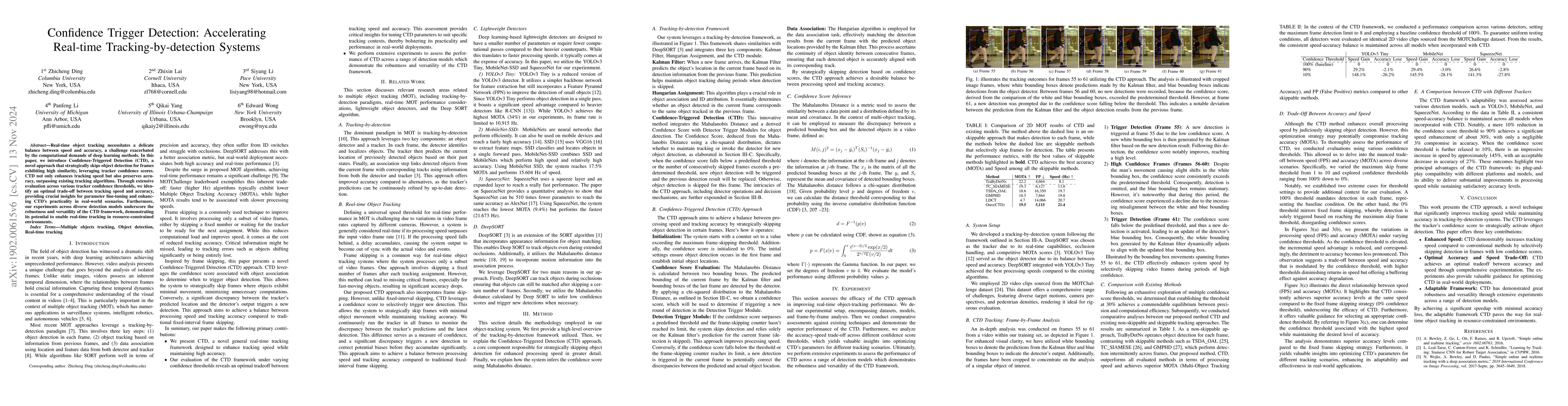 Thumbnail for Confidence Trigger Detection: Accelerating Real-time
  Tracking-by-detection Systems