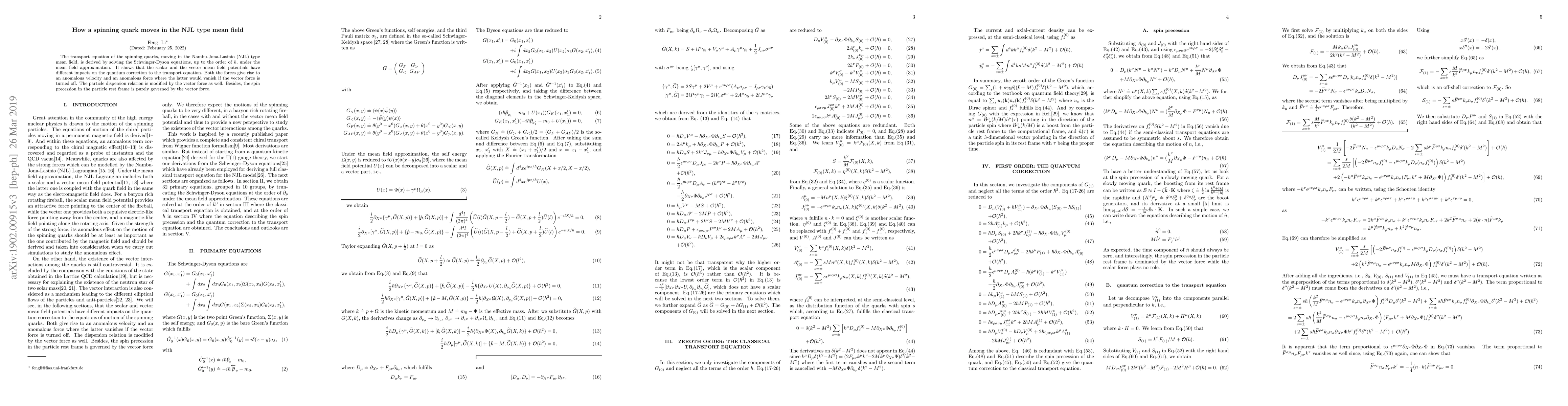 Thumbnail for How a spinning quark moves in the NJL type mean field