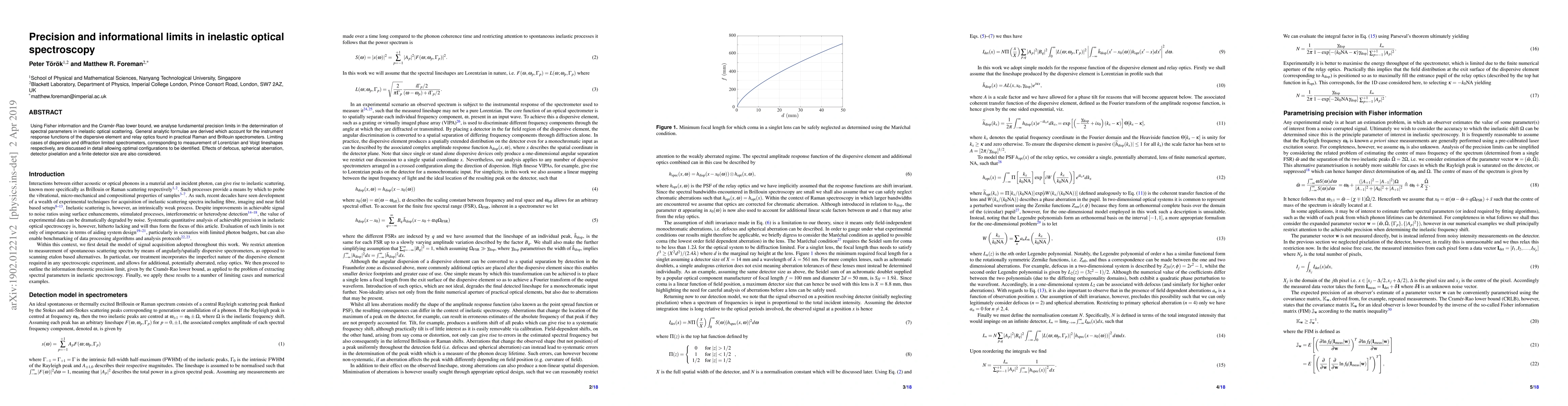 Thumbnail for Precision and informational limits in inelastic optical spectroscopy
