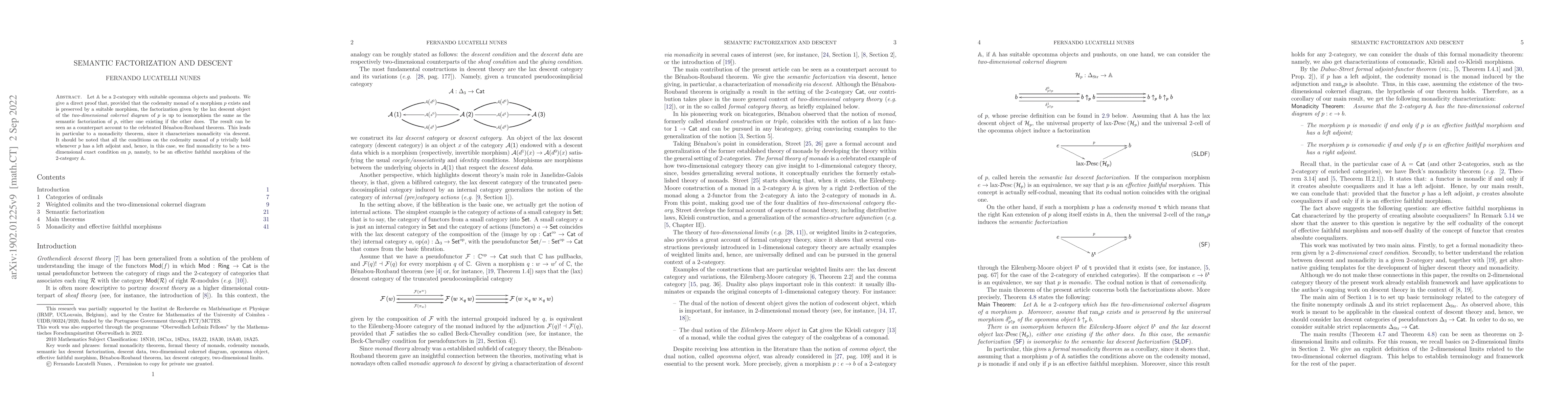 Thumbnail for Semantic Factorization and Descent