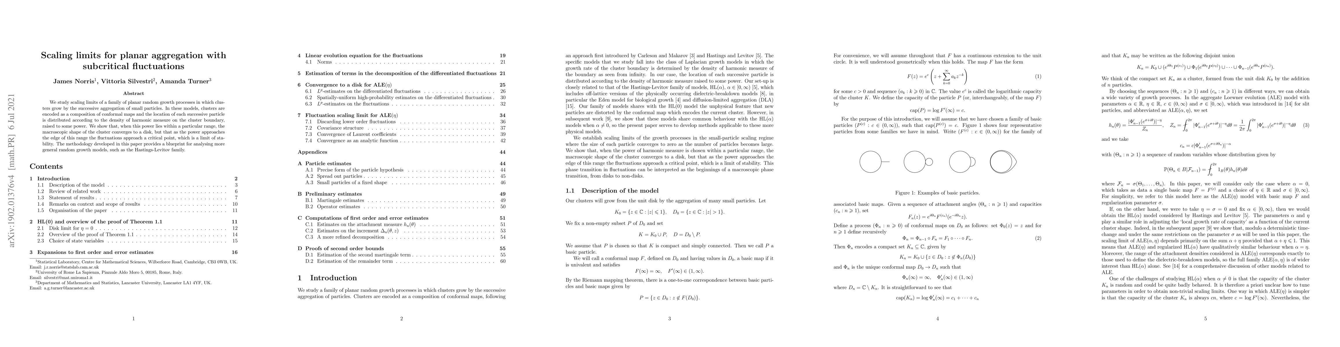 Thumbnail for Scaling limits for planar aggregation with subcritical fluctuations
