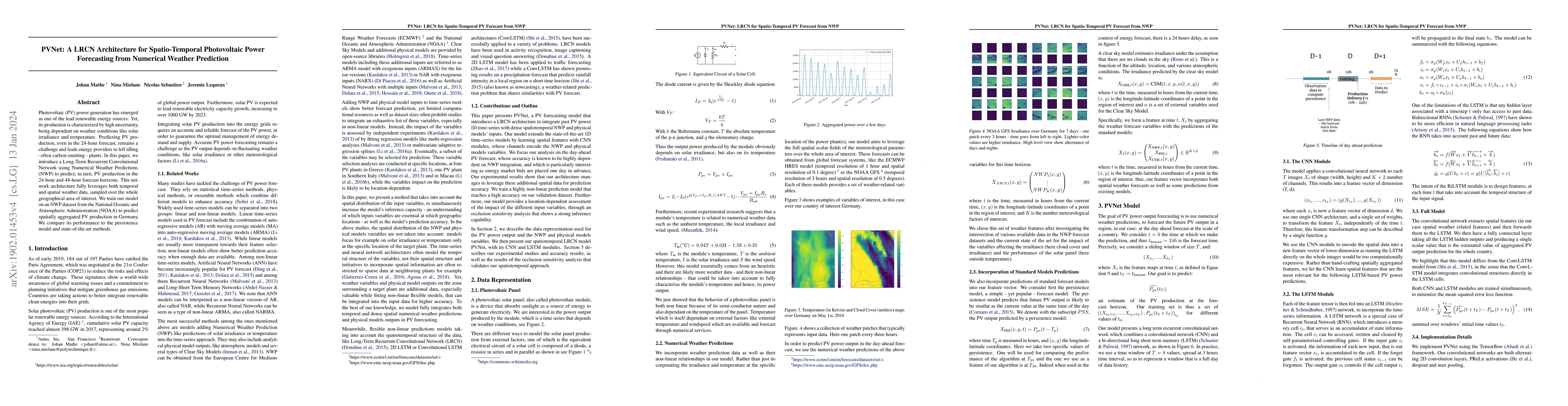 Thumbnail for PVNet: A LRCN Architecture for Spatio-Temporal Photovoltaic
  PowerForecasting from Numerical Weather Prediction