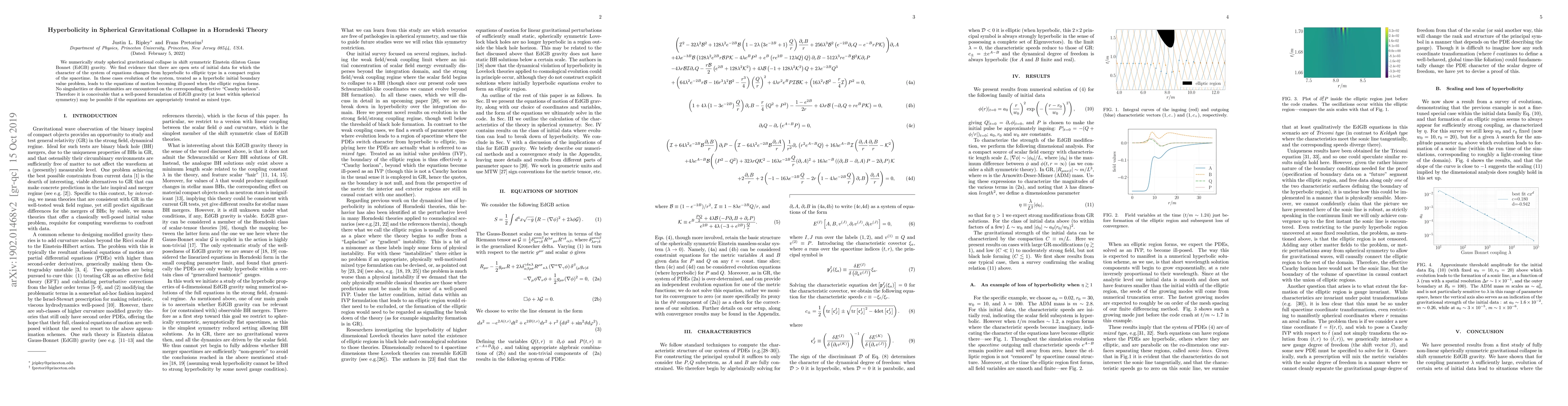 Thumbnail for Hyperbolicity in Spherical Gravitational Collapse in a Horndeski Theory