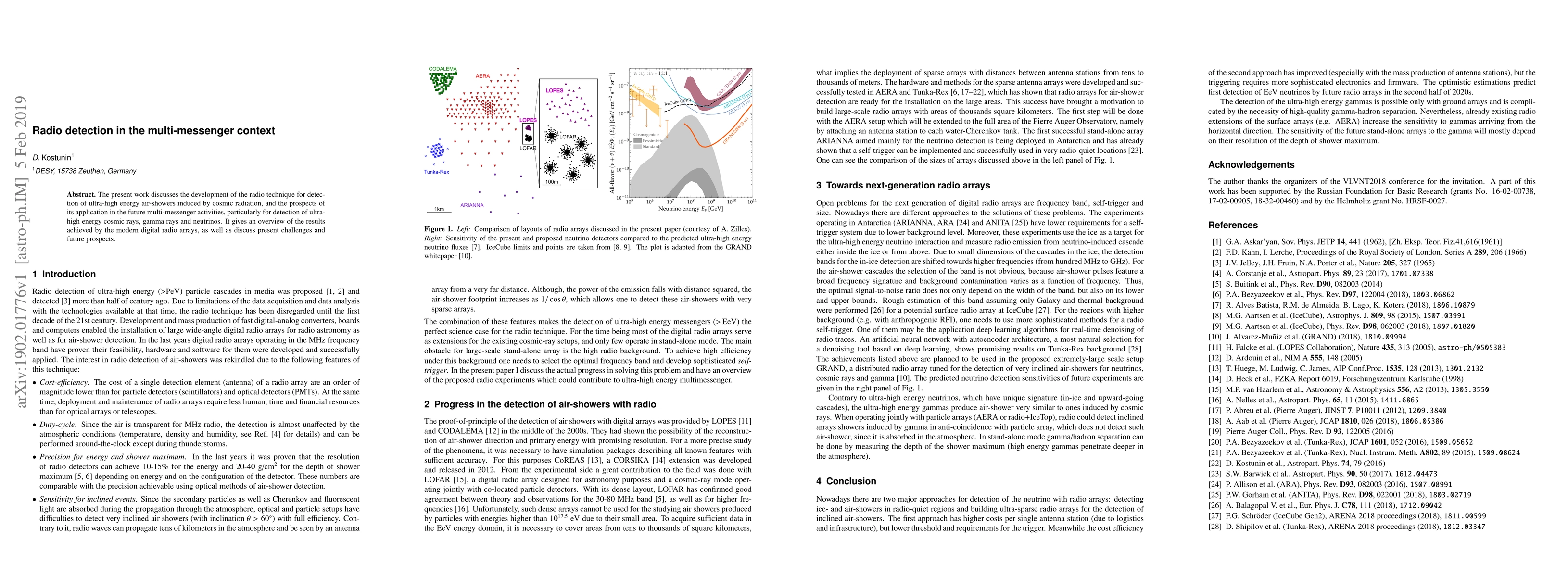 Thumbnail for Radio detection in the multi-messenger context
