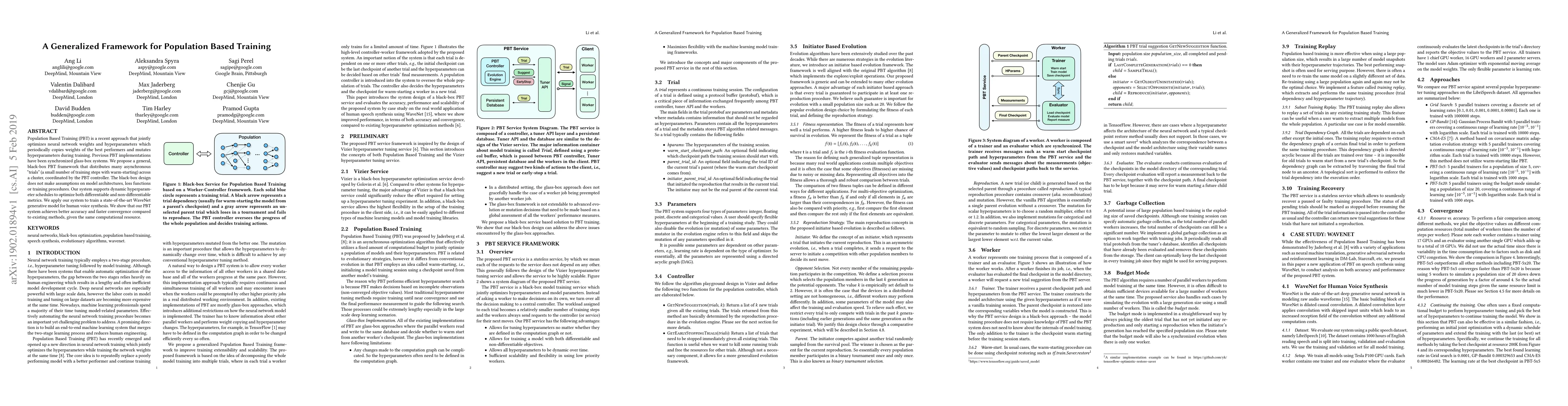 Thumbnail for A Generalized Framework for Population Based Training