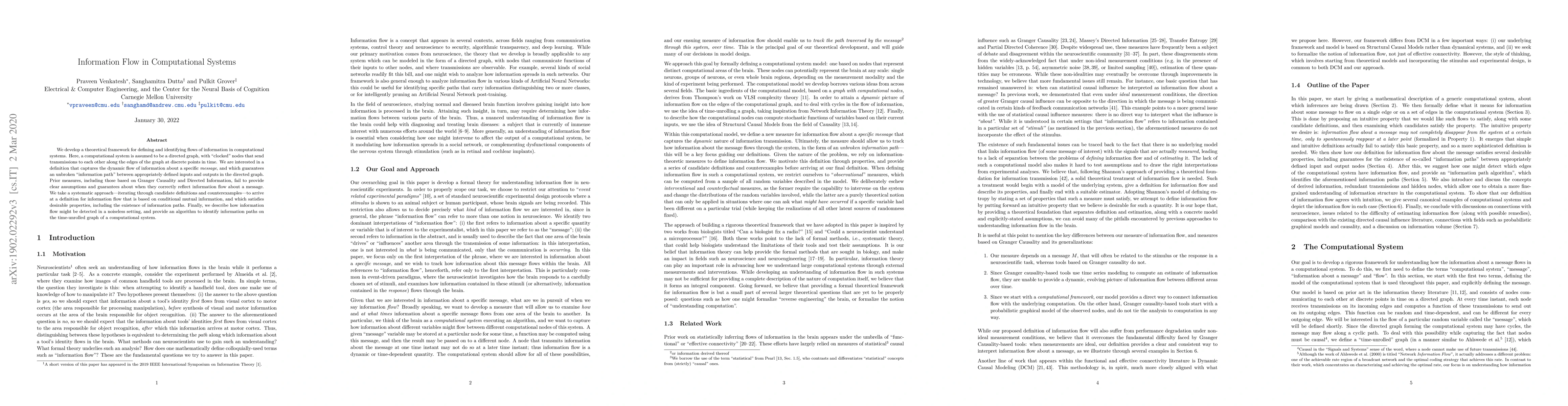 Thumbnail for Information Flow in Computational Systems