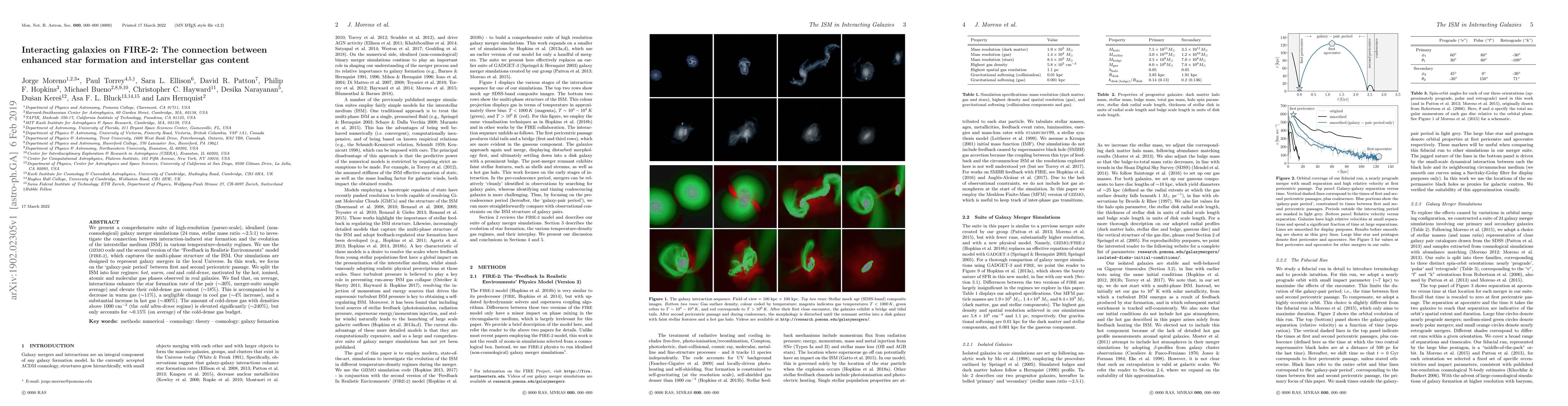 Thumbnail for Interacting galaxies on FIRE-2: The connection between enhanced star
  formation and interstellar gas content