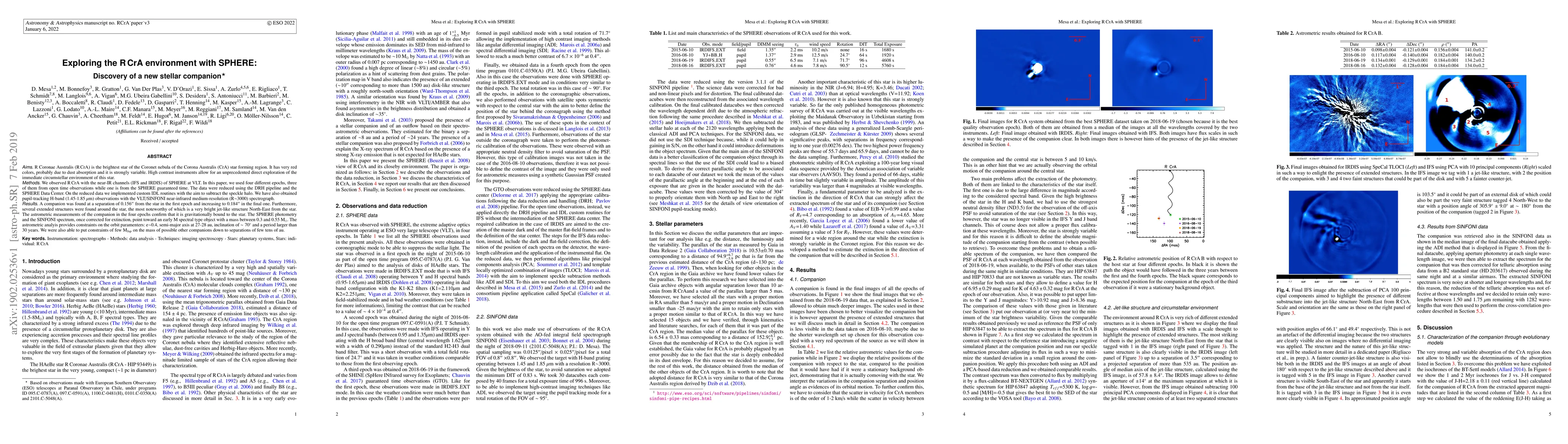 Thumbnail for Exploring the RCrA environment with SPHERE: Discovery of a new stellar
  companion