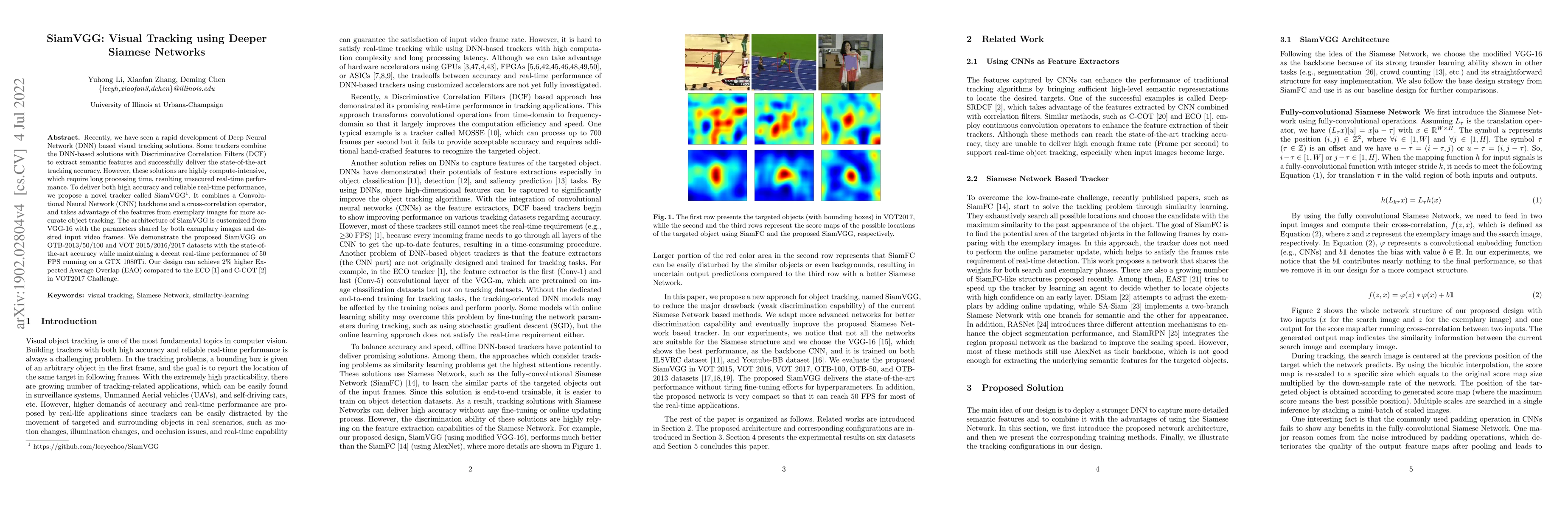 Thumbnail for SiamVGG: Visual Tracking using Deeper Siamese Networks