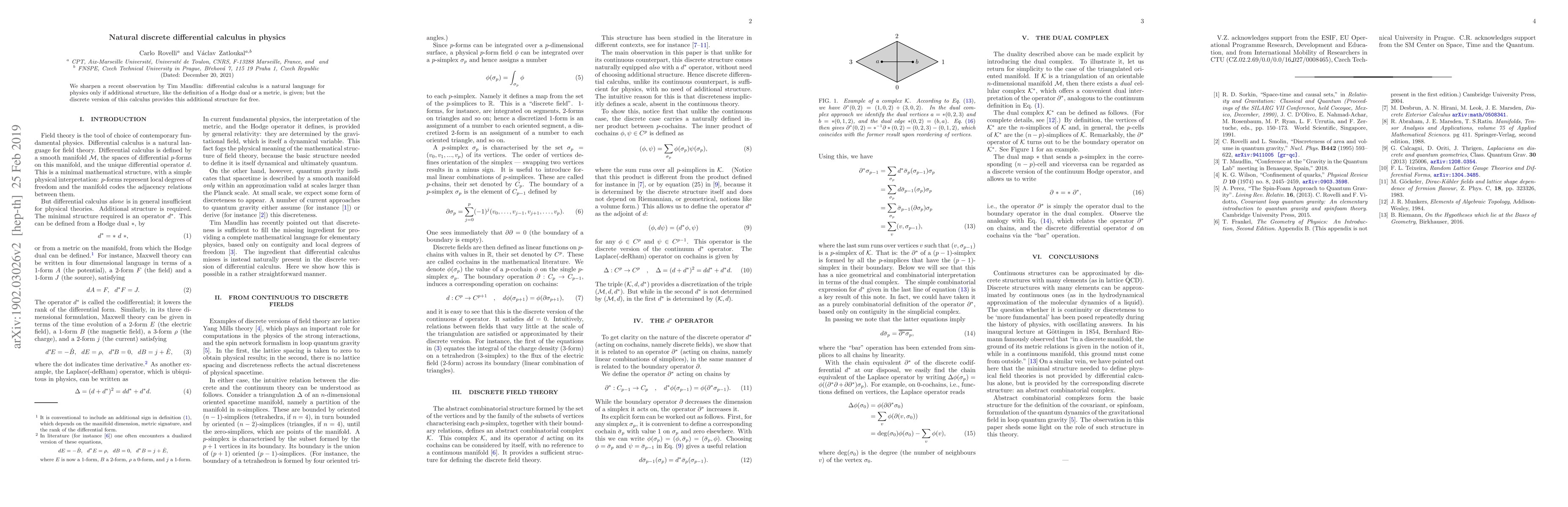 Thumbnail for Natural discrete differential calculus in physics