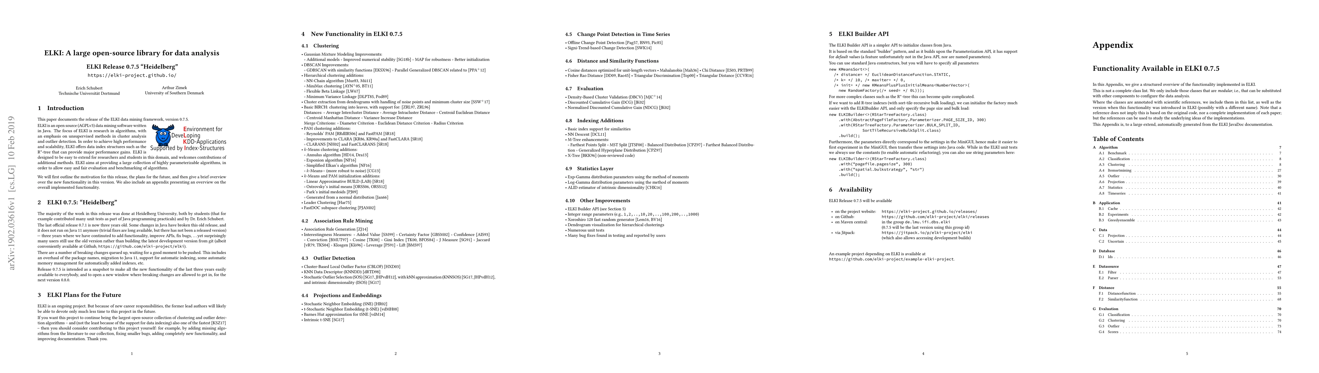 Thumbnail for ELKI: A large open-source library for data analysis - ELKI Release 0.7.5
  "Heidelberg"