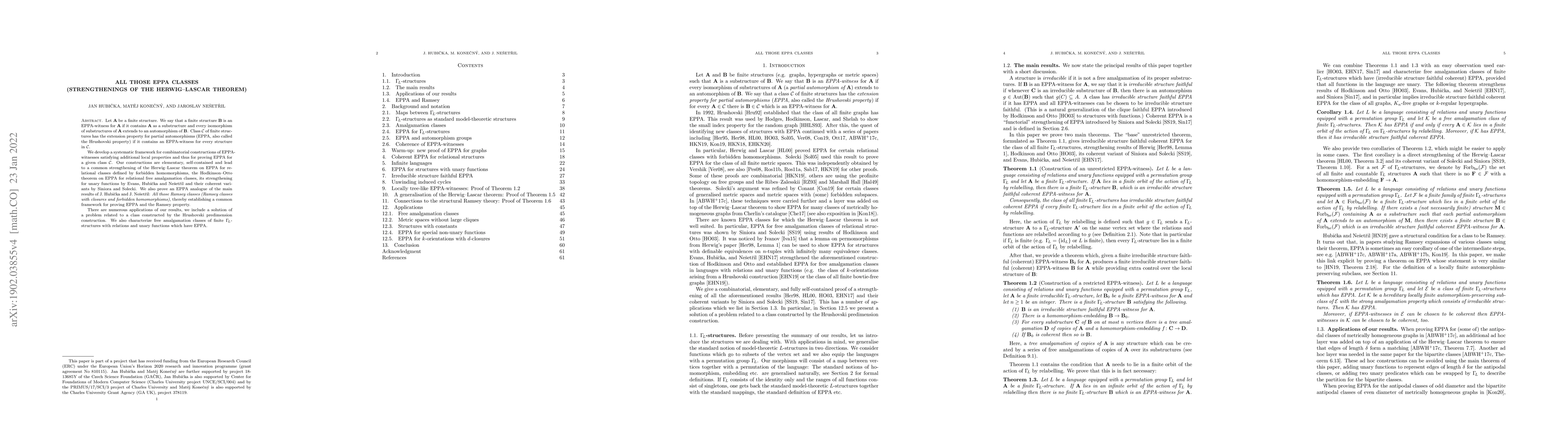 Thumbnail for All those EPPA classes (Strengthenings of the Herwig-Lascar theorem)