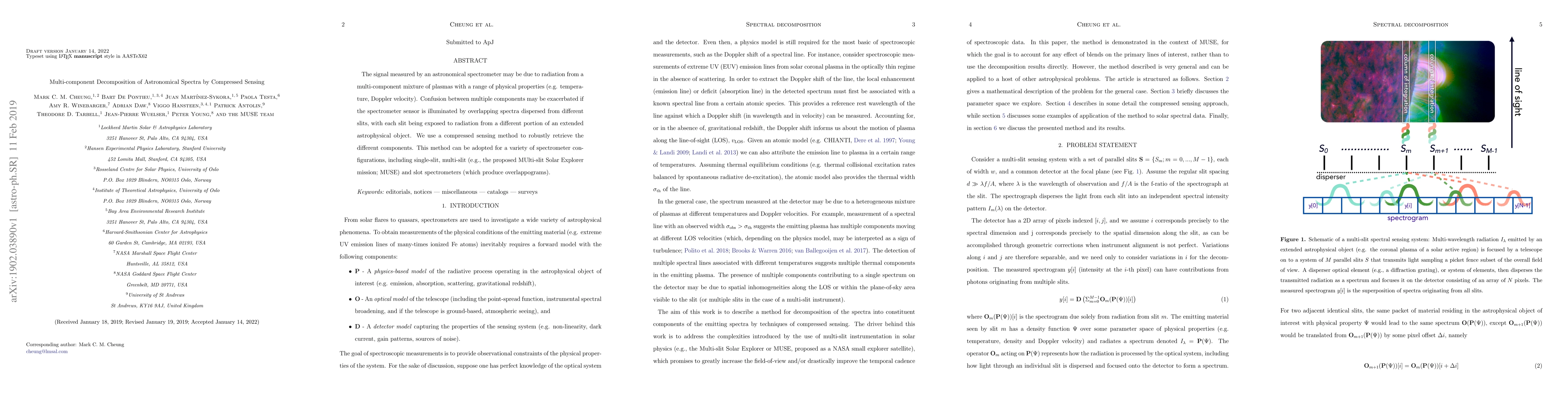 Thumbnail for Multi-component Decomposition of Astronomical Spectra by Compressed
  Sensing