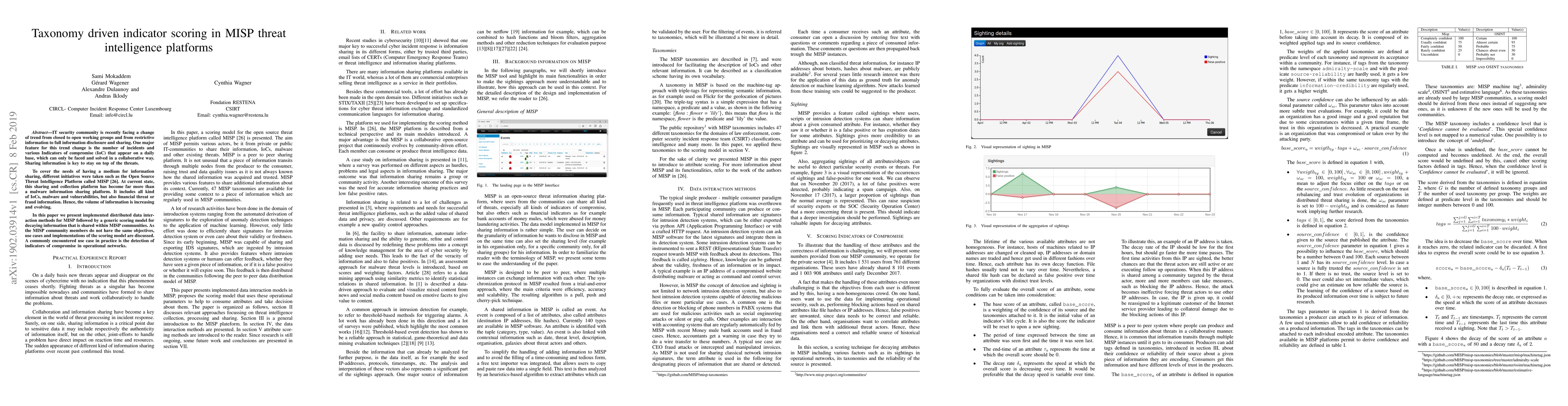Thumbnail for Taxonomy driven indicator scoring in MISP threat intelligence platforms