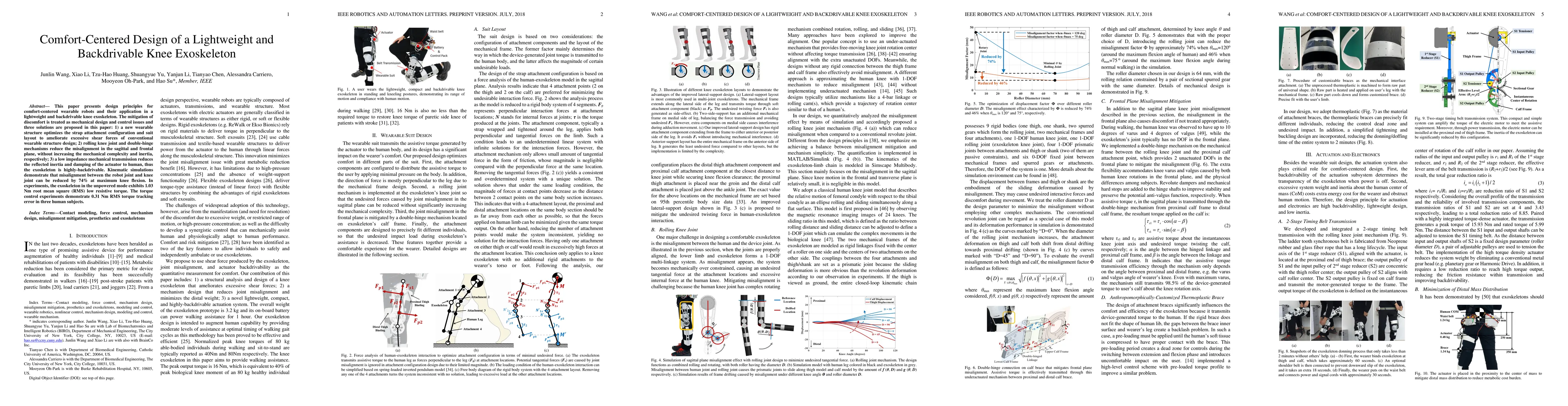 Thumbnail for Comfort-Centered Design of a Lightweight and Backdrivable Knee
  Exoskeleton