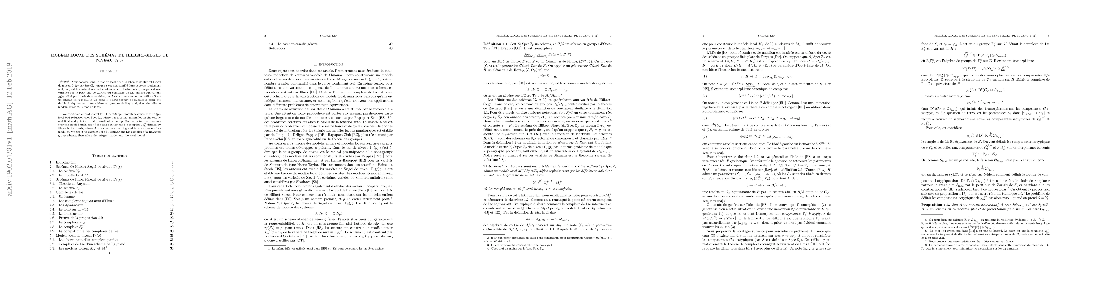 Thumbnail for Local model of Hilbert-Siegel moduli schemes in $\Gamma_1(p)$-level