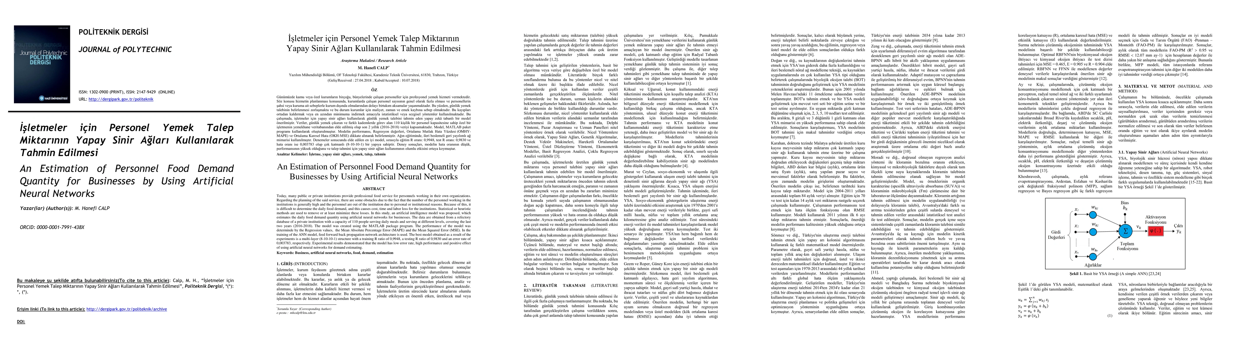 Thumbnail for An Estimation of Personnel Food Demand Quantity for Businesses by Using
  Artificial Neural Networks