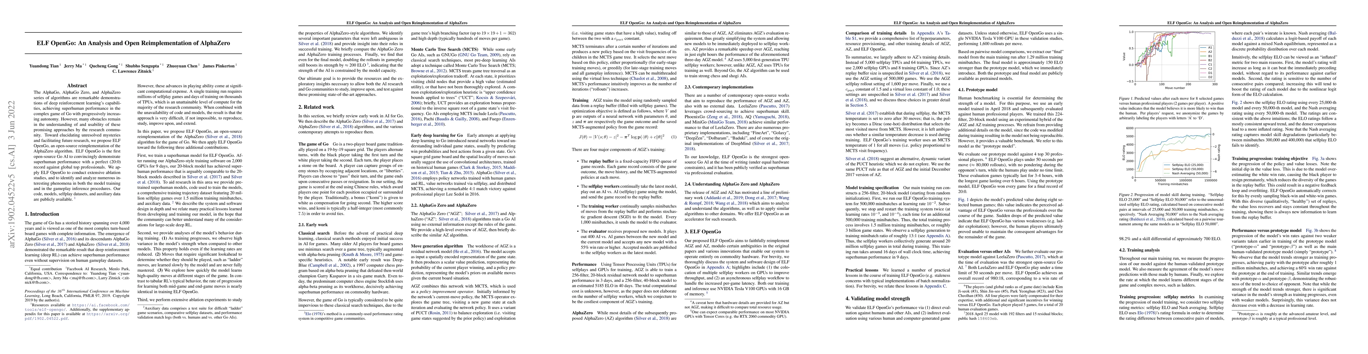 Thumbnail for ELF OpenGo: An Analysis and Open Reimplementation of AlphaZero