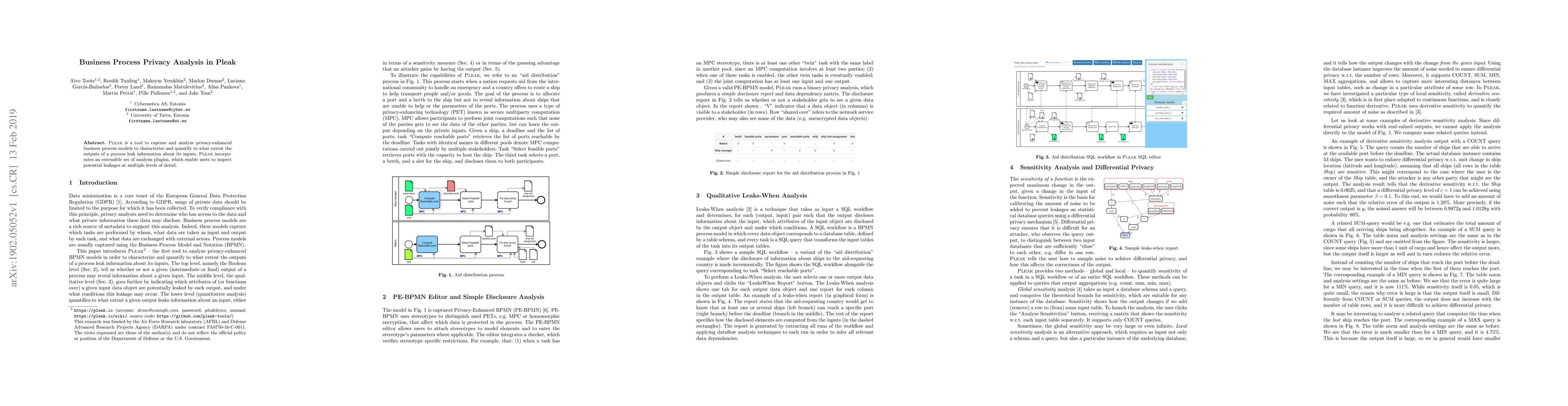 Thumbnail for Business Process Privacy Analysis in Pleak