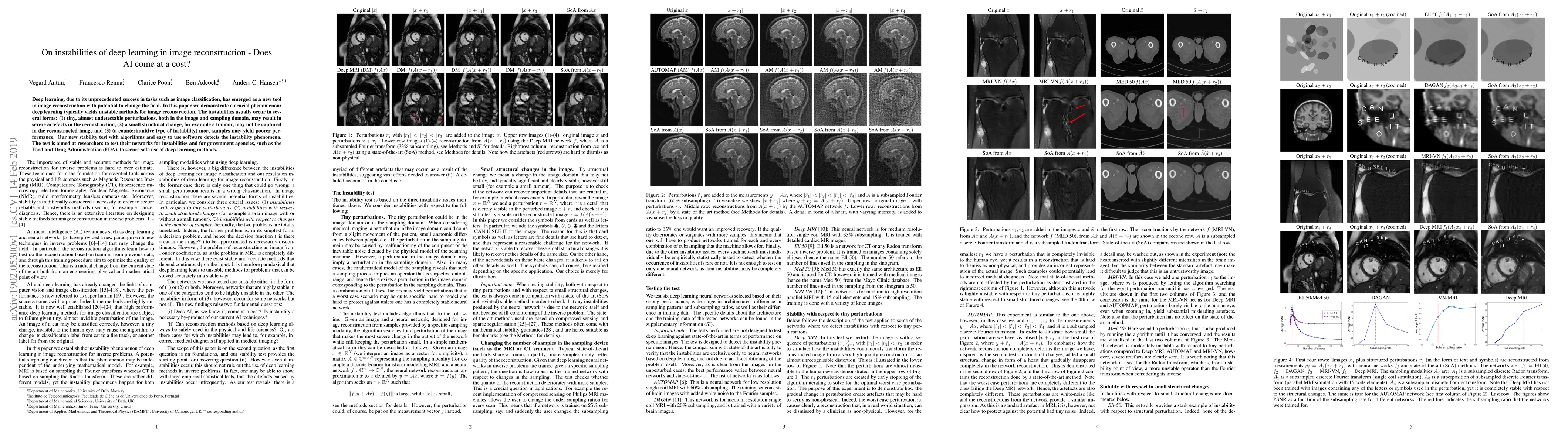 Thumbnail for On instabilities of deep learning in image reconstruction - Does AI come
  at a cost?