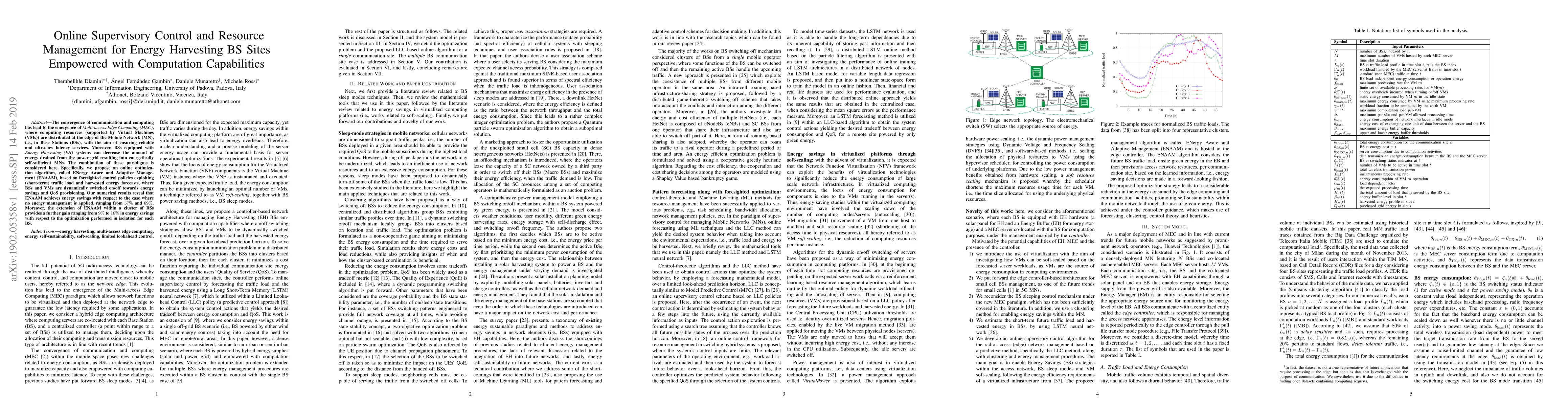 Thumbnail for Online Supervisory Control and Resource Management for Energy Harvesting
  BS Sites Empowered with Computation Capabilities