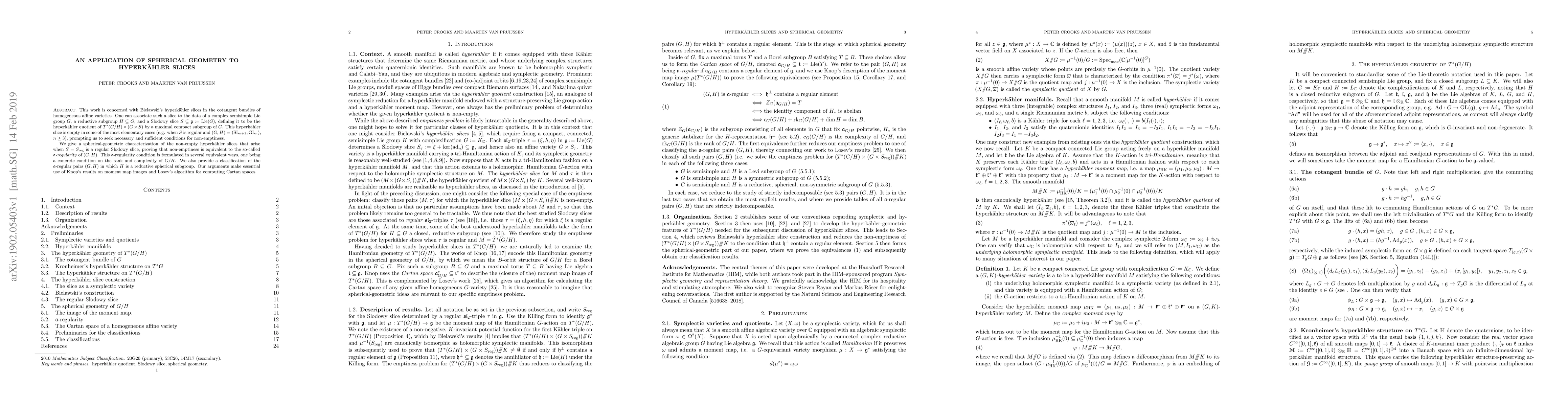 Thumbnail for An application of spherical geometry to hyperk\"ahler slices