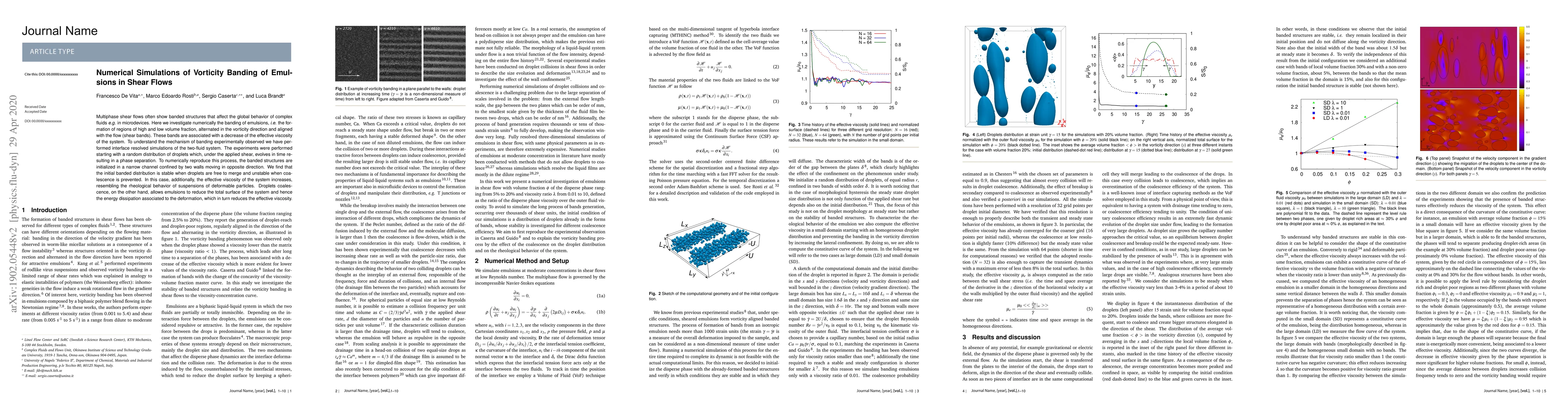 Thumbnail for Numerical Simulations of Vorticity Banding of Emulsions in Shear Flows