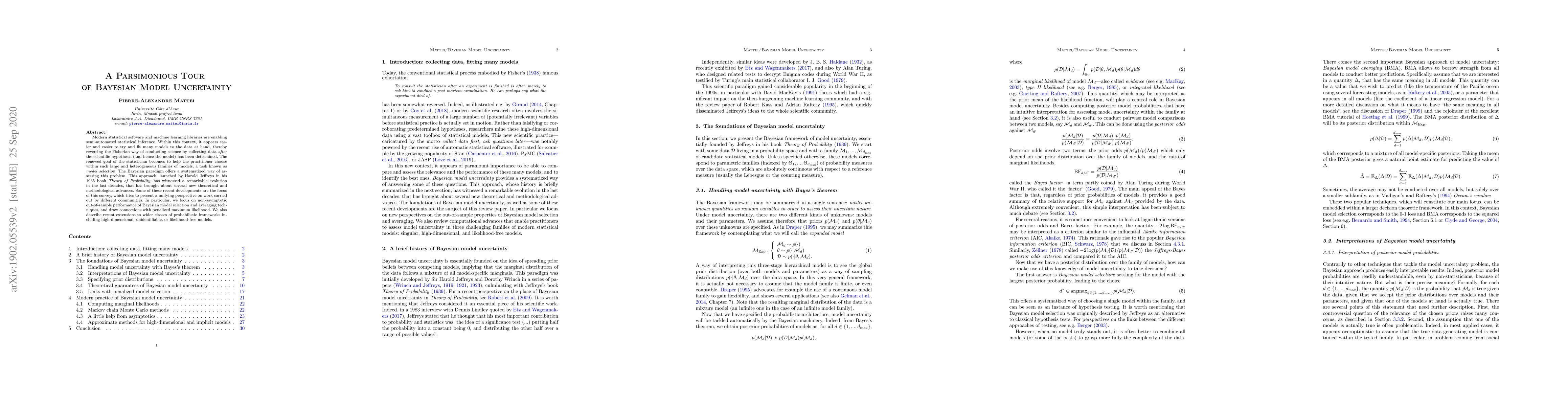 Thumbnail for A Parsimonious Tour of Bayesian Model Uncertainty