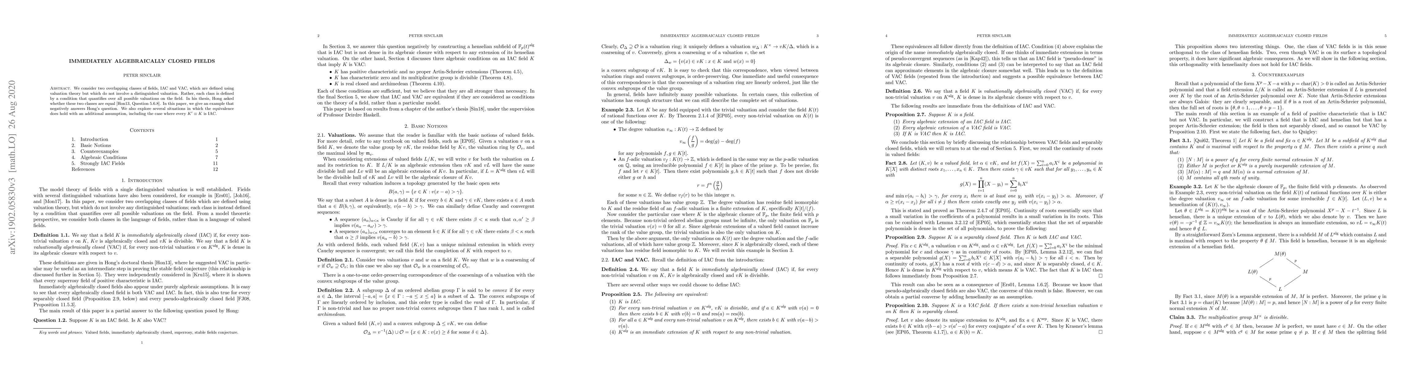 Thumbnail for Immediately algebraically closed fields