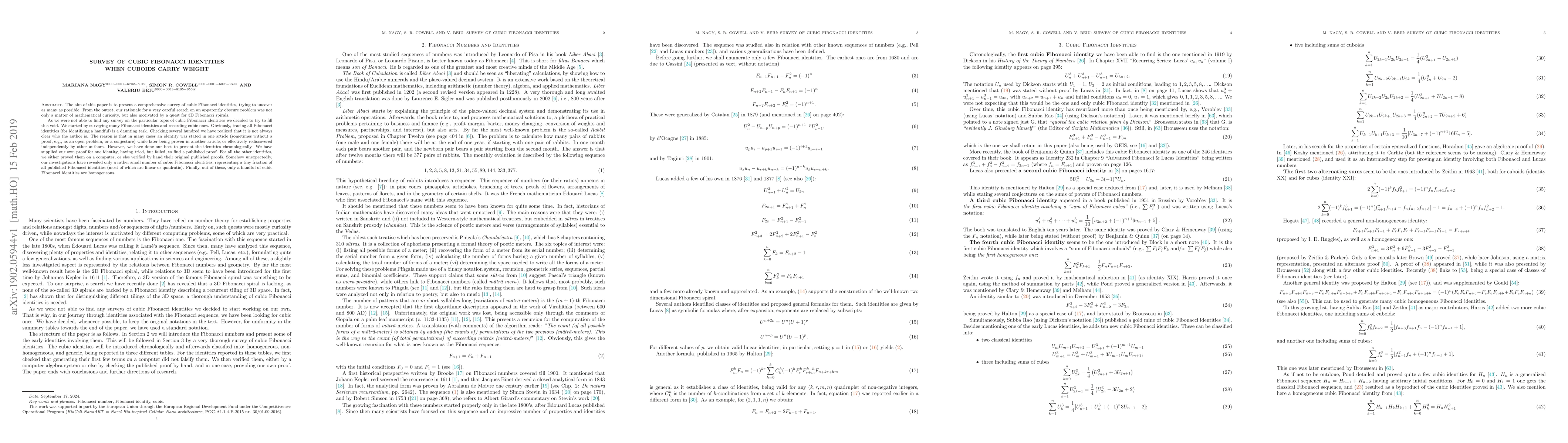 Thumbnail for Survey of Cubic Fibonacci Identities - When Cuboids Carry Weight