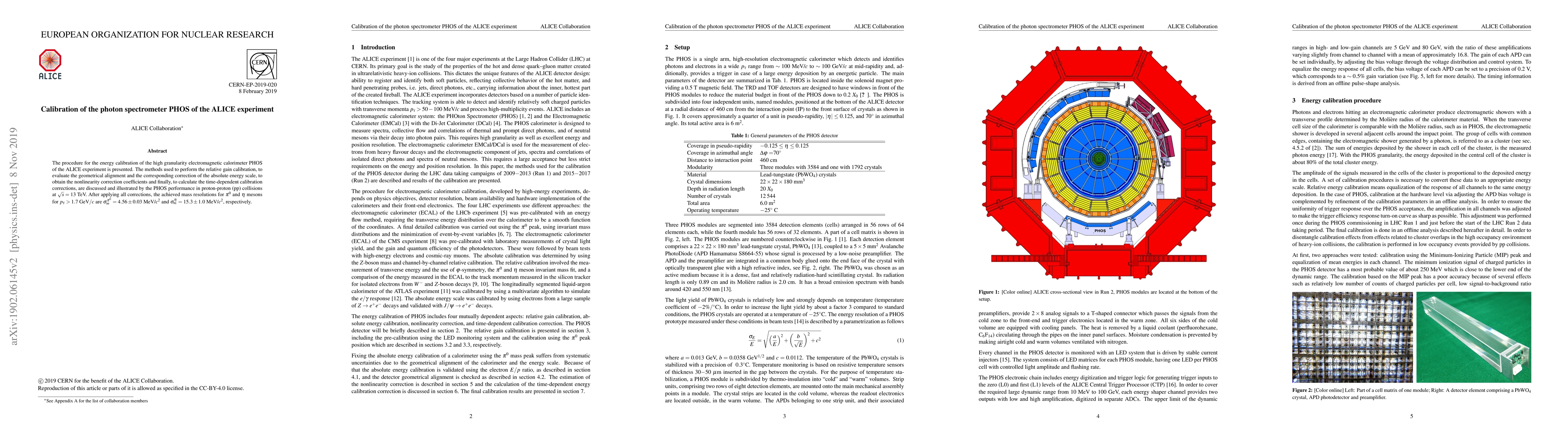 Thumbnail for Calibration of the photon spectrometer PHOS of the ALICE experiment