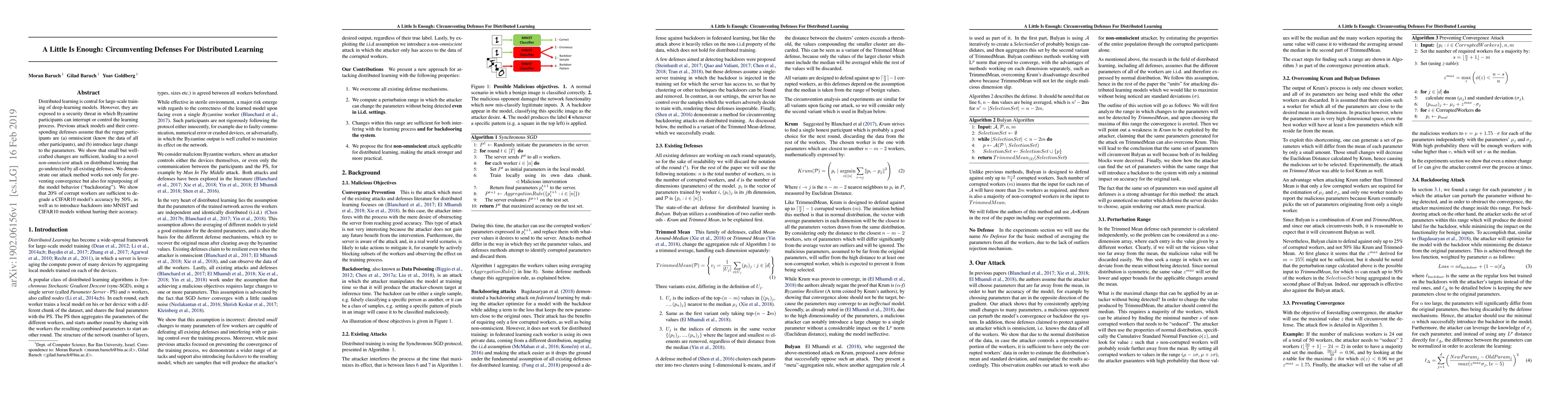 Thumbnail for A Little Is Enough: Circumventing Defenses For Distributed Learning