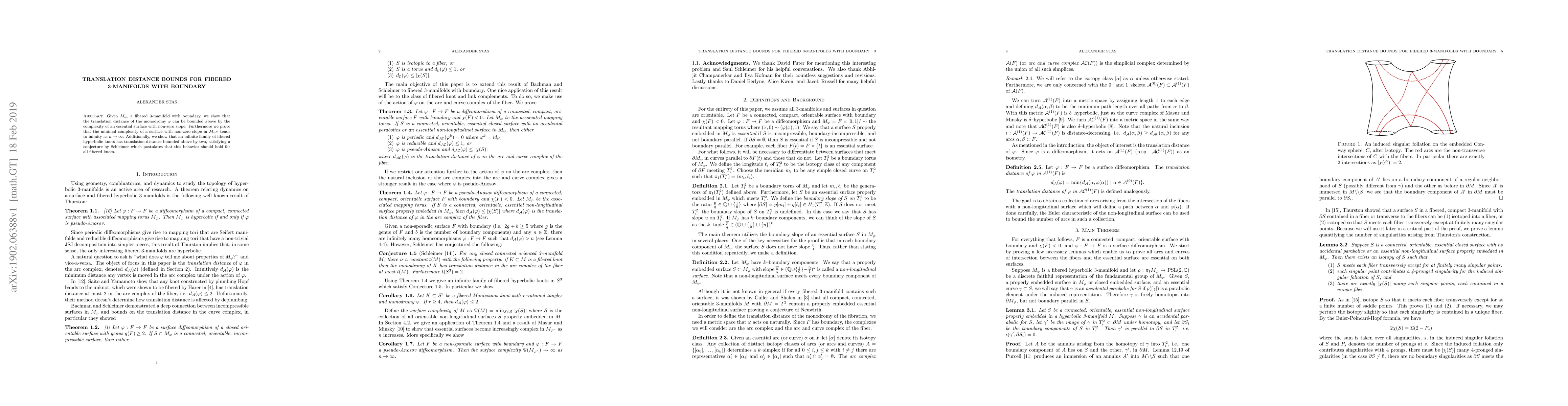 Thumbnail for Translation distance bounds for fibered 3-manifolds with boundary