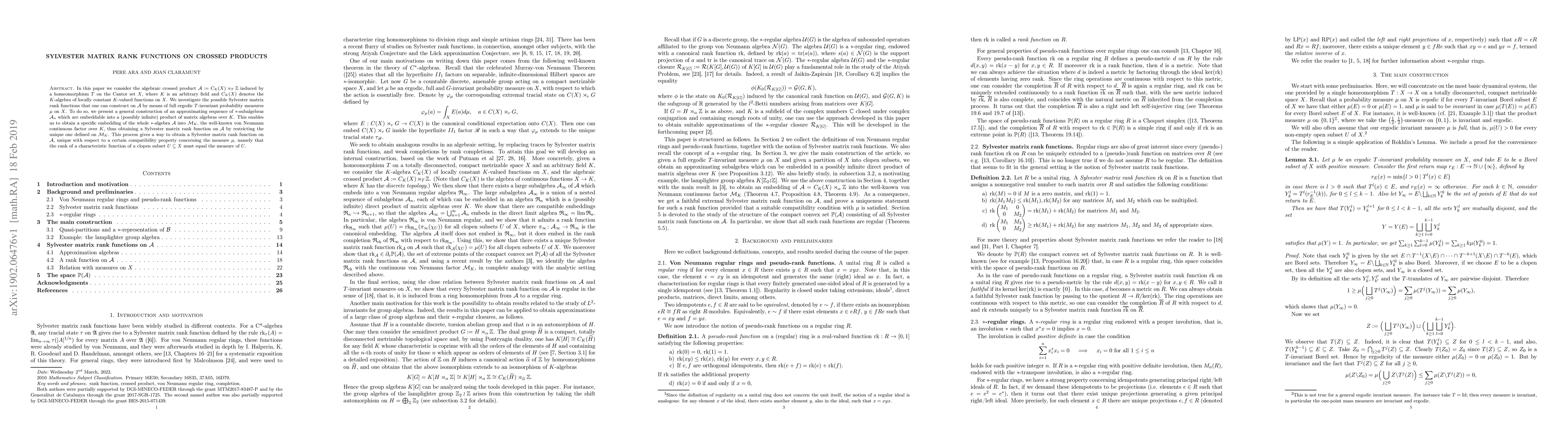 Thumbnail for Sylvester matrix rank functions on crossed products