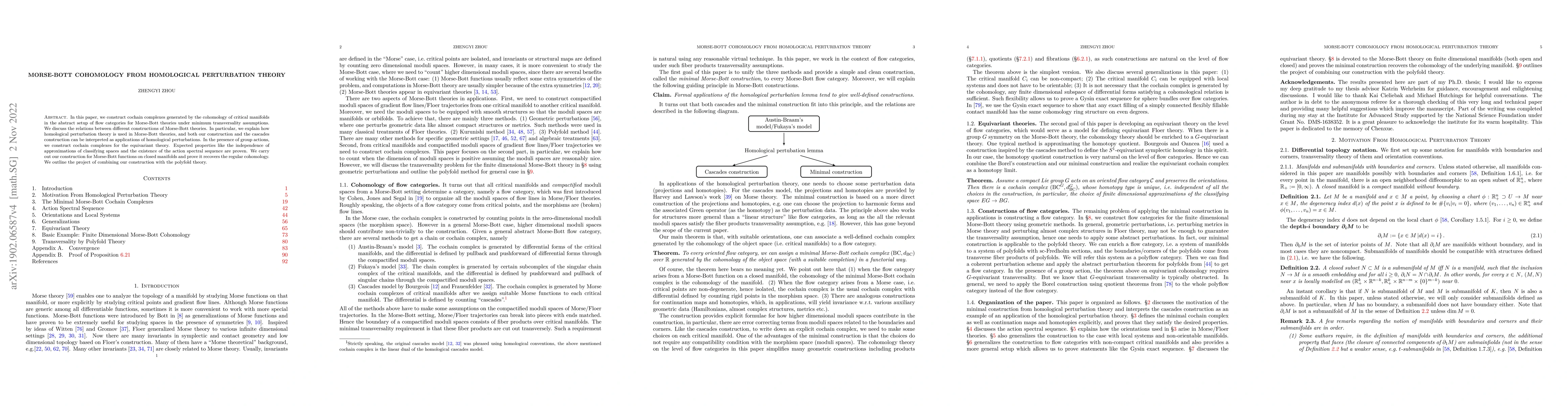 Thumbnail for Morse-Bott cohomology from homological perturbation theory