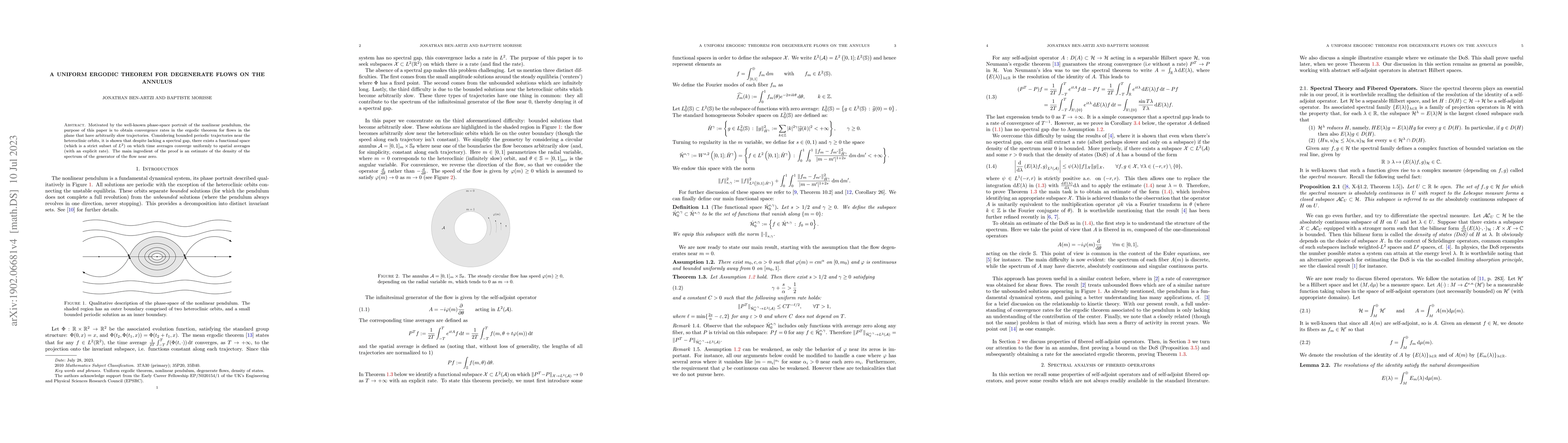 Thumbnail for A uniform ergodic theorem for degenerate flows on the annulus