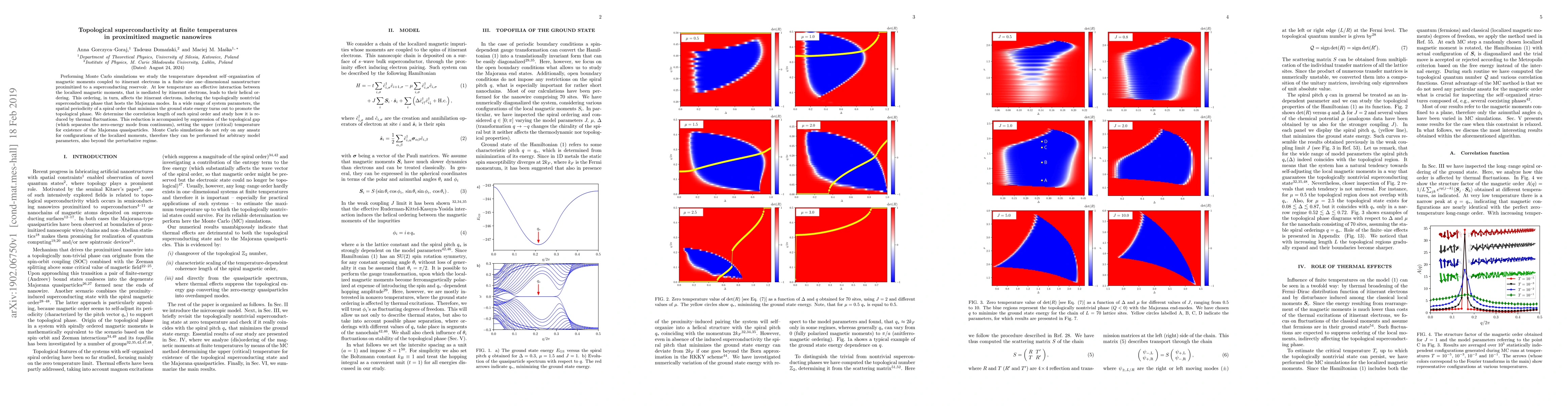 Thumbnail for Topological superconductivity at finite temperatures in proximitized
  magnetic nanowires