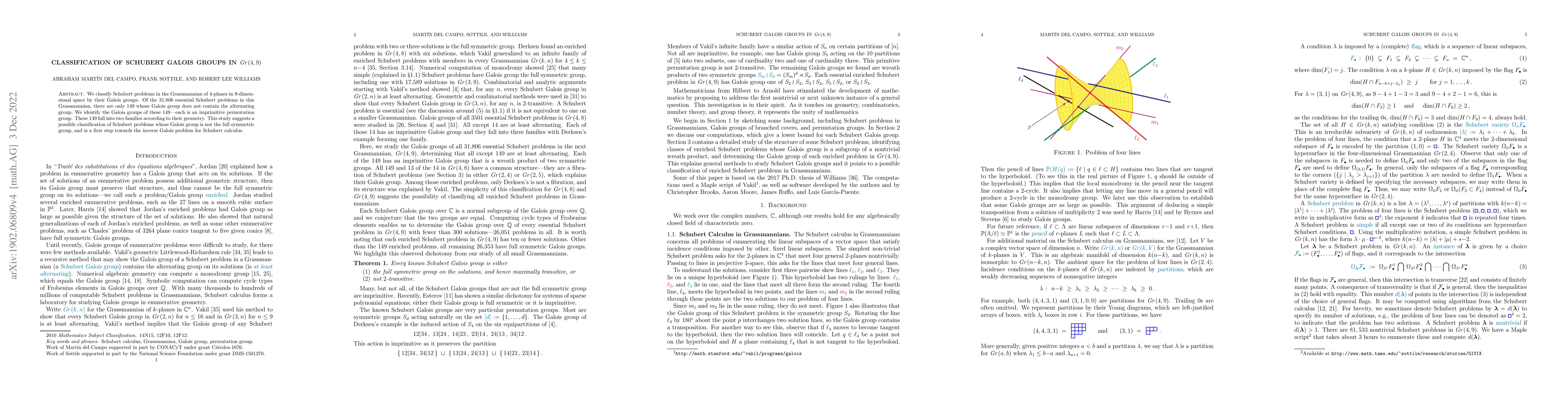 Thumbnail for Classification of Schubert Galois groups in Gr(4,9)