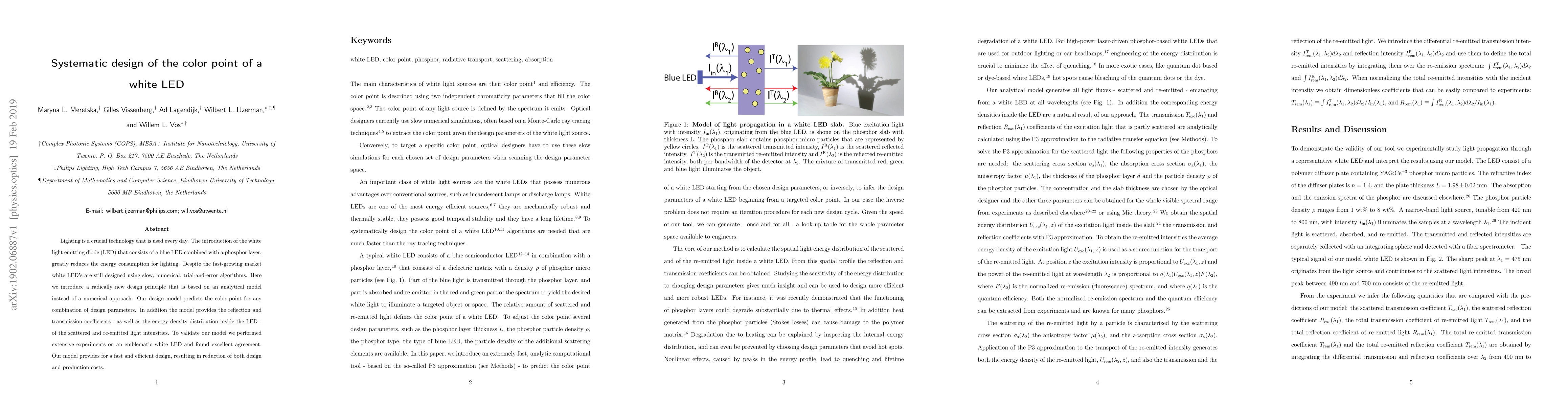 Thumbnail for Systematic design of the color point of a white LED