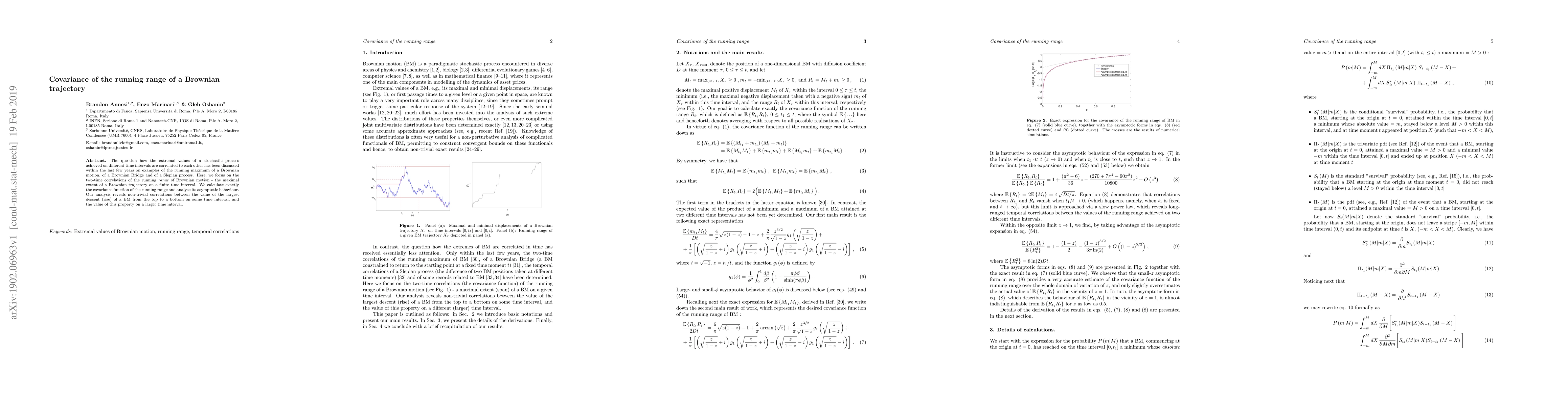 Thumbnail for Covariance of the running range of a Brownian trajectory