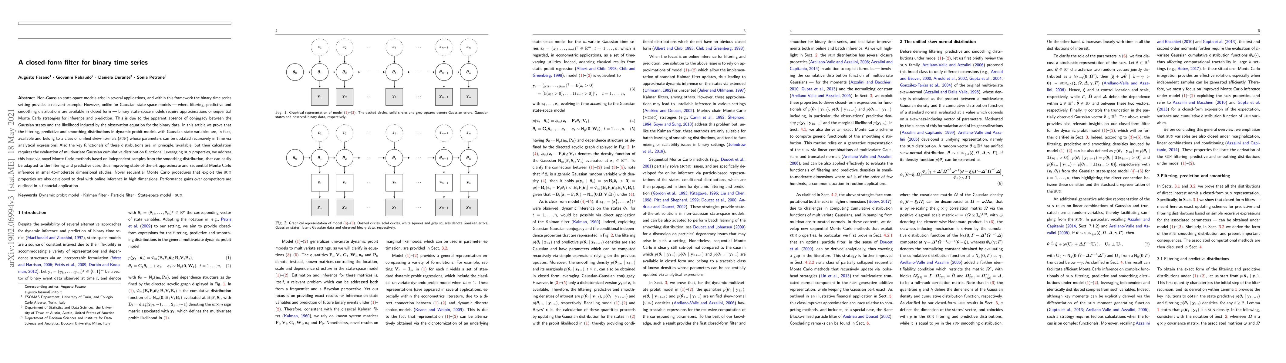 Thumbnail for A closed-form filter for binary time series