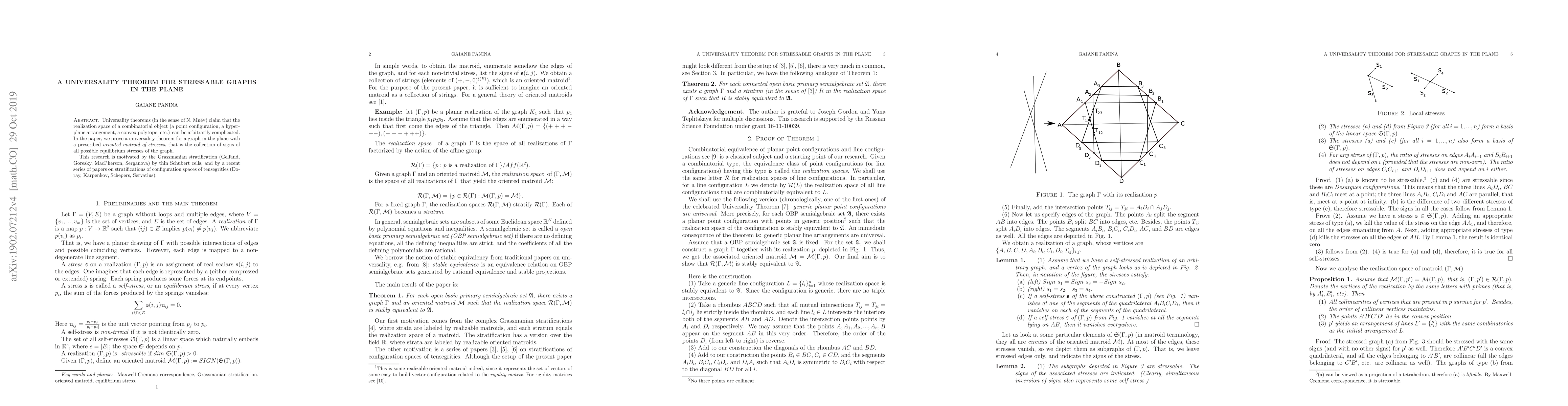 Thumbnail for A universality theorem for stressable graphs in the plane