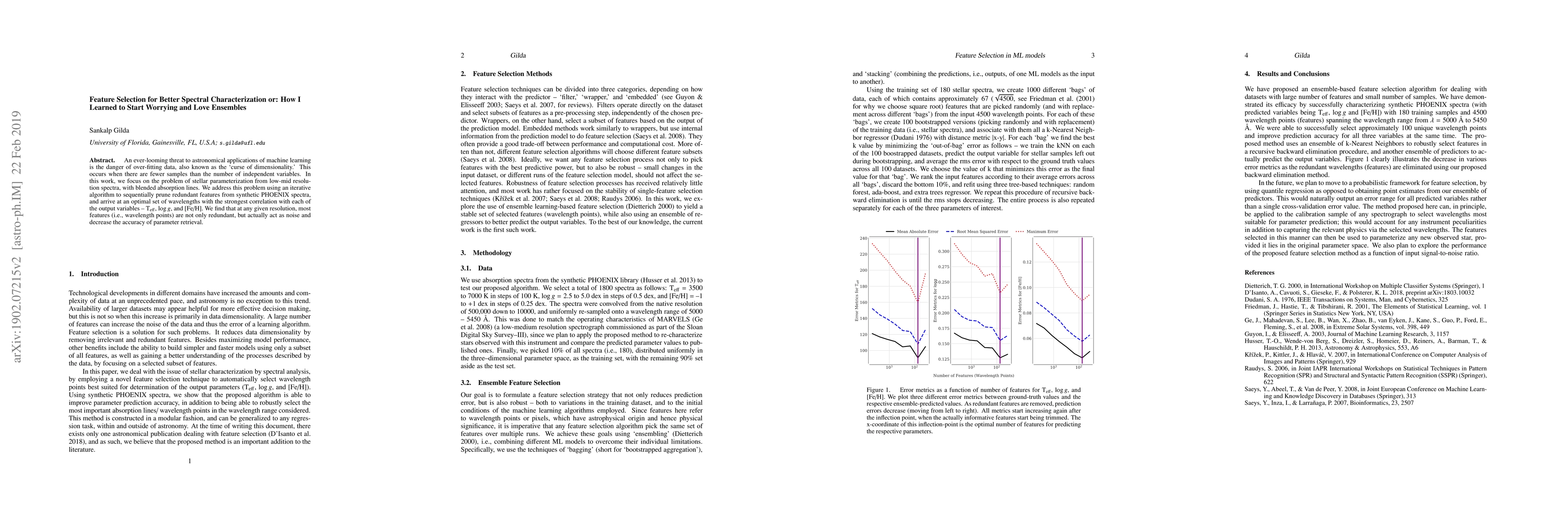 Thumbnail for Feature Selection for Better Spectral Characterization or: How I Learned
  to Start Worrying and Love Ensembles