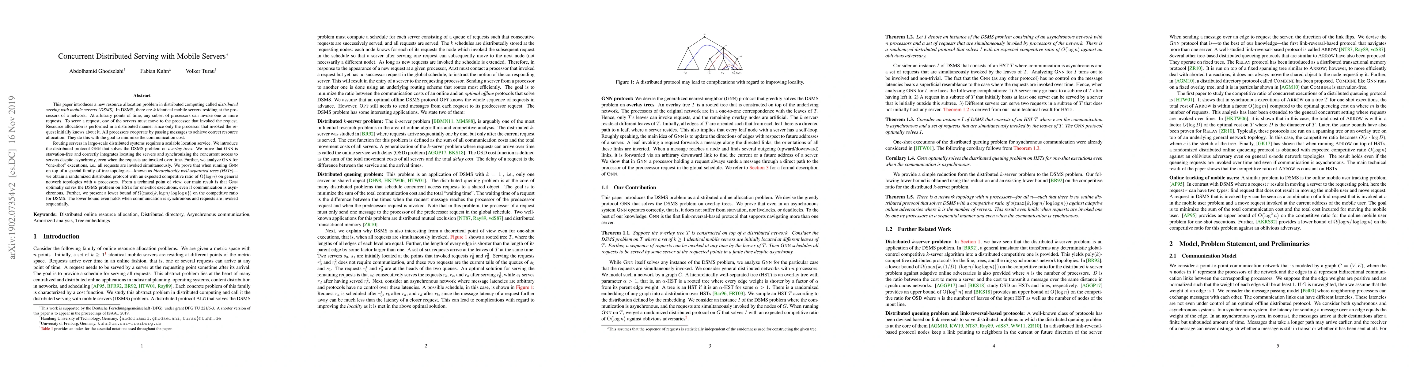 Thumbnail for Concurrent Distributed Serving with Mobile Servers