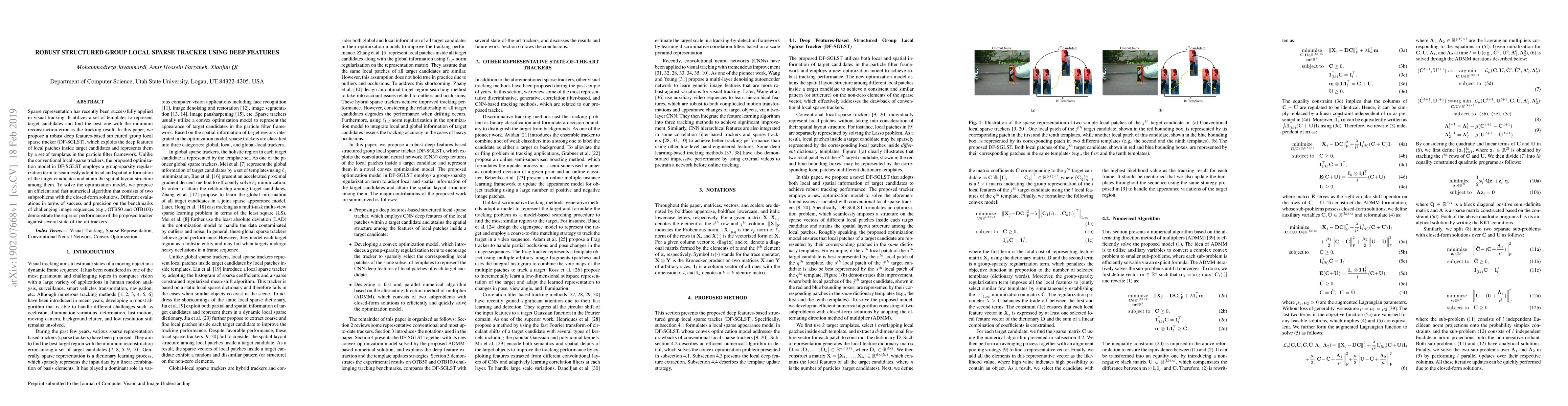 Thumbnail for Robust Structured Group Local Sparse Tracker Using Deep Features