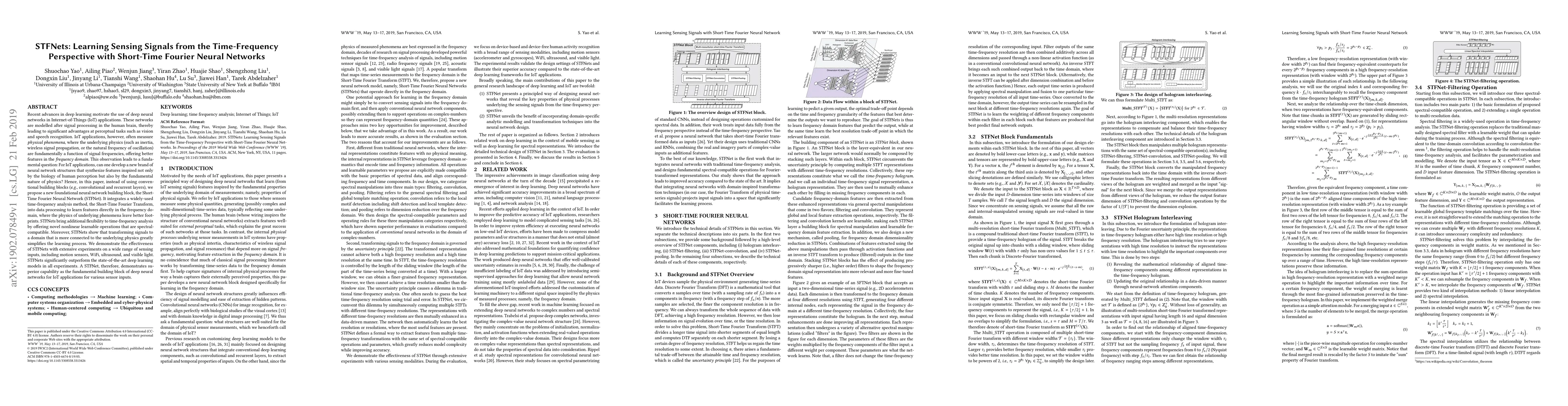 Thumbnail for STFNets: Learning Sensing Signals from the Time-Frequency Perspective
  with Short-Time Fourier Neural Networks